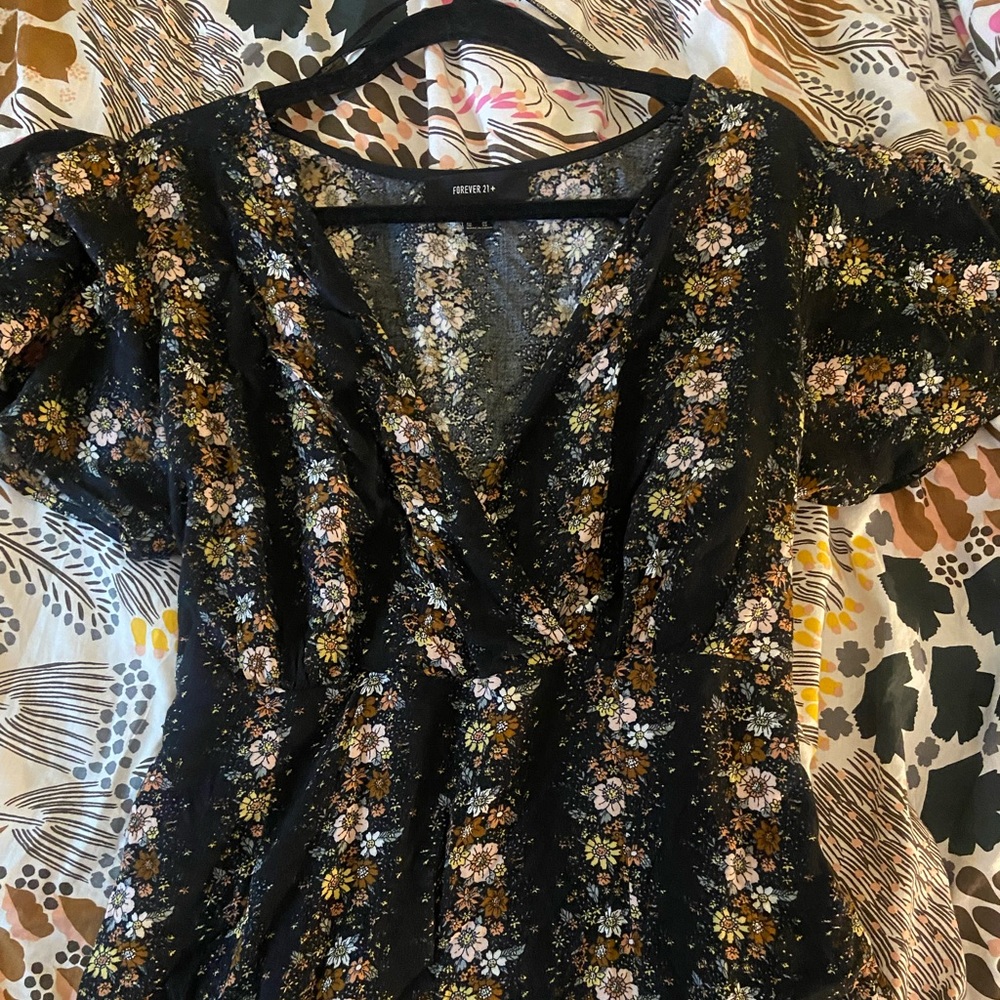 F21 Floral Midi Dress (2XL US)